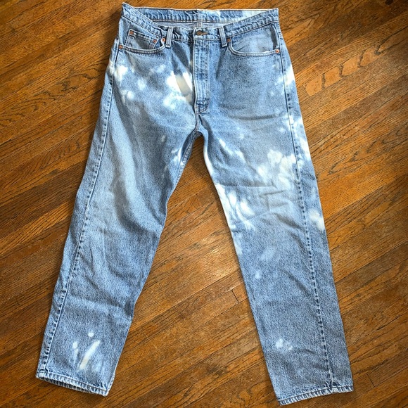 Vintage 90s Levi’s Bleached Denim Jeans 38 x 30 - Picture 6 of 6